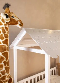 Outlet Childhome Staande Giraf Knuffel - 65X35X180 Cm - Bruin Geel