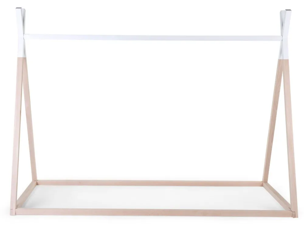 Fashion Childhome Tipi Bed - 90X200 Cm - Hout - Naturel Wit Ja, Graag Met Lattenbodem