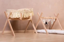Fashion Childhome Tipi Staander Voor Moses Mand + Baby Gym - Hout - Naturel