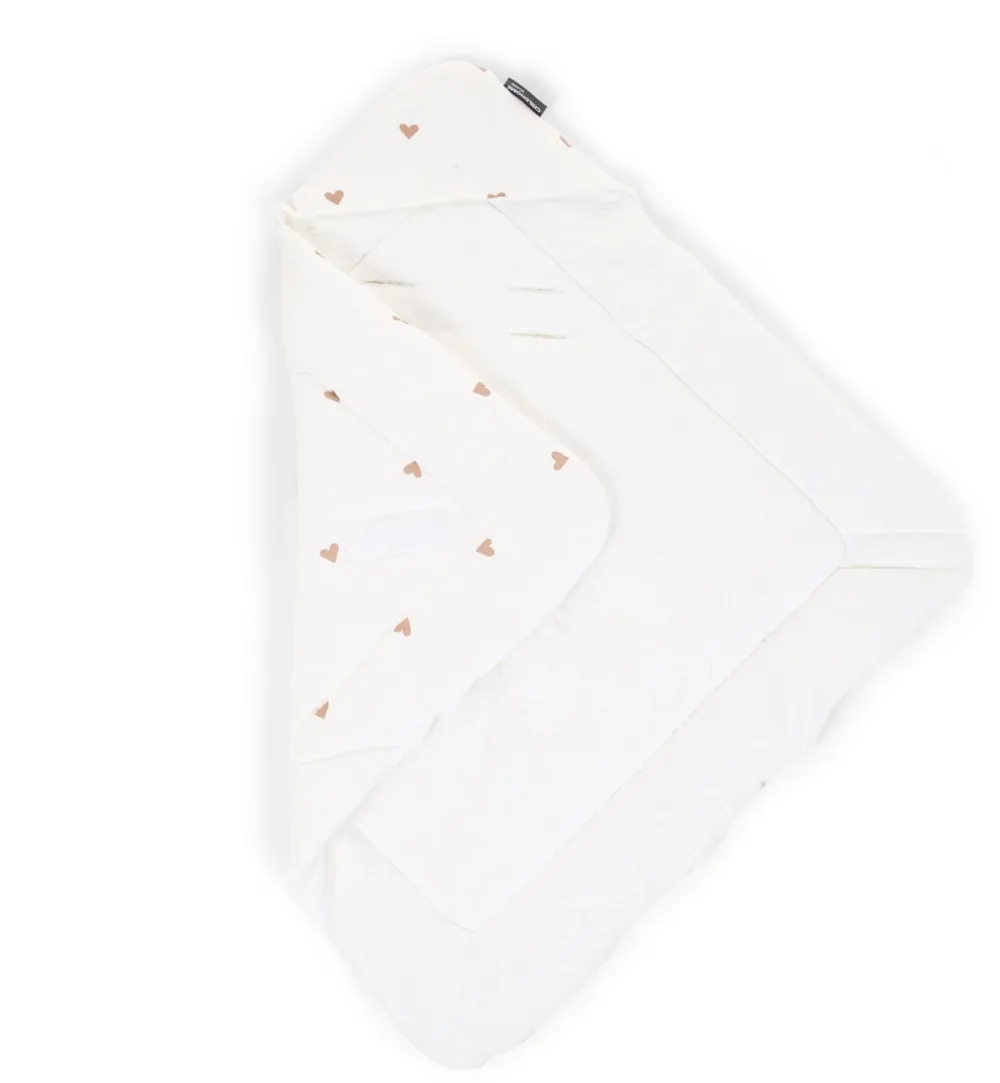Shop Childhome Wikkeldeken Universeel - 75X75 Cm - Jersey + Mousseline - Hearts