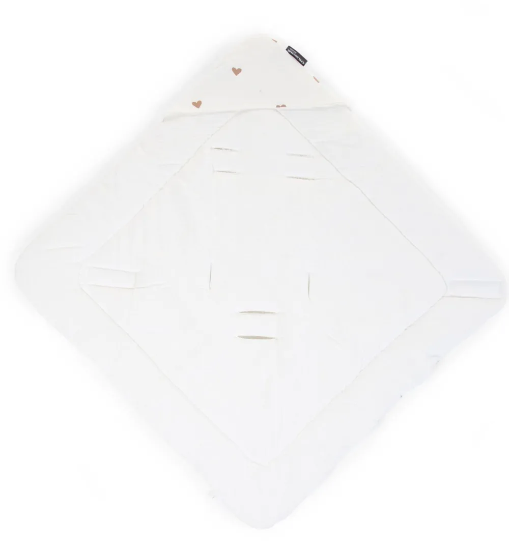 Shop Childhome Wikkeldeken Universeel - 75X75 Cm - Jersey + Mousseline - Hearts