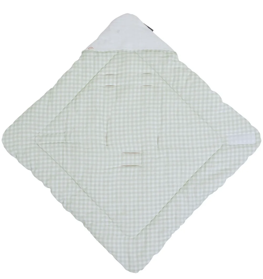 New Childhome Wikkeldeken Universeel - 75X75 Cm - Jersey - Forest - Tetra Vichy