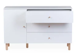 Online Childhome Wonder White - Commode - 3 Laden + 1 Deur + Verzorgingsunit
